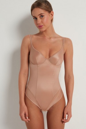 Dámské Body Tezenis Ultralight Shaping Balconette Béžový Béžový Růžové | CZ-RV3872514