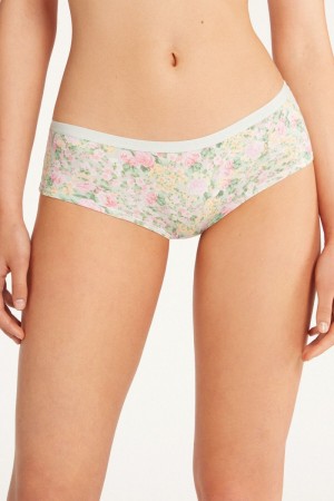 Dámské Boyshorts Tezenis Printed Bavlněné Floral Print | CZ-PK5194738