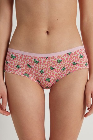 Dámské Boyshorts Tezenis Printed Bavlněné Spotted Butterfly Print | CZ-MQ7042913