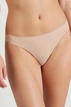 Dámské G-Strings Tezenis Microfiber Béžový Béžový Růžové | CZ-MS3501648