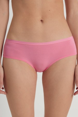 Dámské Kalhotky Tezenis Bavlněné French Růžové | CZ-TG8340791
