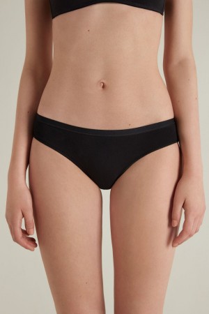 Dámské Kalhotky Tezenis Bavlněné Černé | CZ-KZ1763049