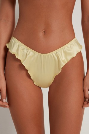 Dámské Kalhotky Tezenis Delicate Satin High-Cutzilian Žluté Růžové | CZ-LC5142867