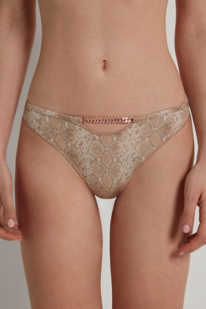 Dámské Kalhotky Tezenis Exotic Snakezilian Hadí Kůže | CZ-PY1683092