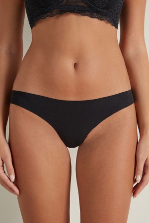 Dámské Kalhotky Tezenis Laser-Cut Bavlněné Recycled Lacezilian Černé | CZ-XW1549730