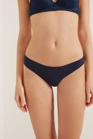 Dámské Kalhotky Tezenis Laser-Cut Bavlněné Recycled Lacezilian Blankyt | CZ-DB6315987