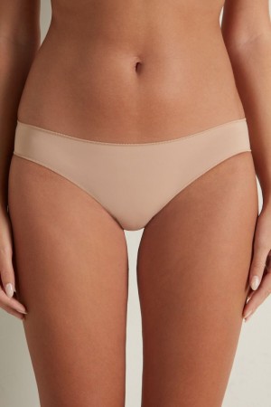 Dámské Kalhotky Tezenis Microfiber Béžový Béžový Růžové | CZ-GX6872093