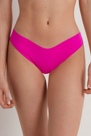 Dámské Kalhotky Tezenis Microfiber V-Shaped Laser-Cutzilian Růžové Fuchsie | CZ-LW6980714