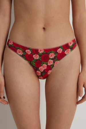 Dámské Kalhotky Tezenis Printed Microfiberzilian Červené Růžové | CZ-KU6853904