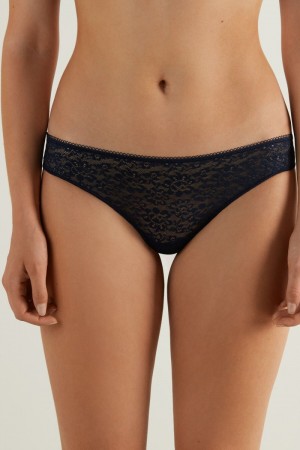 Dámské Kalhotky Tezenis Recycled Krajkové Laser-Cut Microfiberzilian Blankyt | CZ-LH8604927
