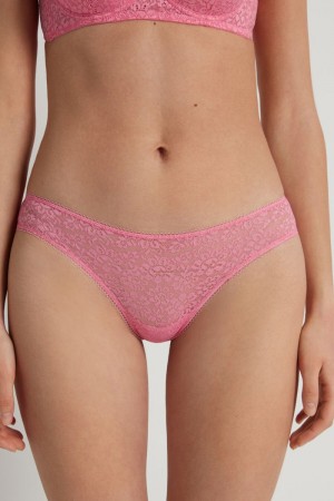 Dámské Kalhotky Tezenis Recycled Lacezilian Růžové | CZ-KW0136547