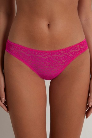 Dámské Kalhotky Tezenis Recycled Lacezilian Růžové Fuchsie | CZ-RY8731940