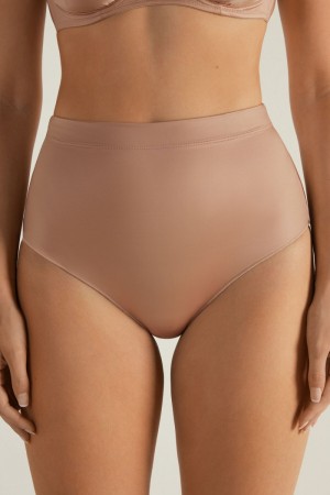 Dámské Kalhotky Tezenis Ultralight High-Waisted Shaping Béžový Béžový Růžové | CZ-AX5613892