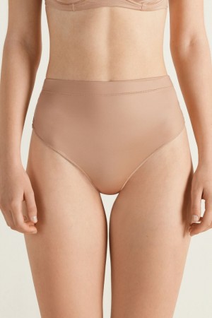 Dámské Kalhotky Tezenis Ultralight Shaping High-Waistzilian Béžový Béžový Růžové | CZ-PR5432960