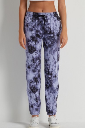 Dámské Kalhoty Jogger Tezenis Joggers with Welt Pocket Fialové | CZ-PI0672913