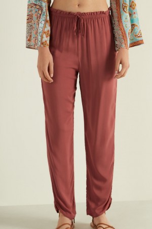 Dámské Kalhoty Jogger Tezenis Piped Cloth Červené | CZ-QF4963075