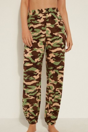 Dámské Kalhoty Jogger Tezenis Viscose Fabric Viacfarebný Maskáčové | CZ-GC5431982