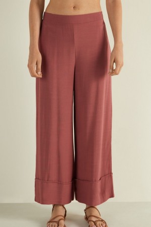 Dámské Kalhoty Tezenis Cloth Turned-up Culotte Červené | CZ-CZ0547381