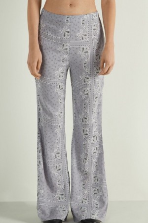 Dámské Kalhoty Tezenis Flared Cloth Šedé | CZ-ZF2016497