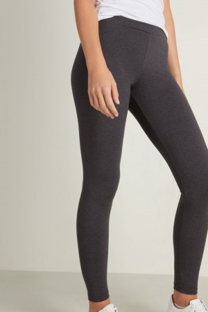 Dámské Legíny Tezenis Basic Bavlněné Šedé | CZ-FP7094126