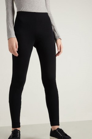Dámské Legíny Tezenis Basic Milano-Stitch Černé | CZ-VE9735680