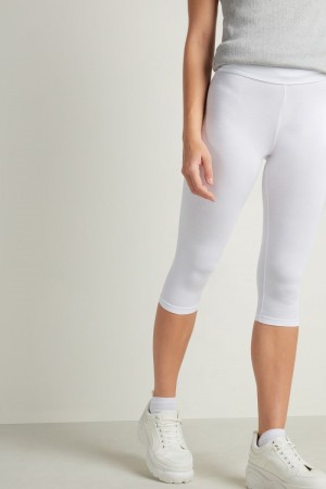 Dámské Legíny Tezenis Capri Bílé | CZ-KU2430176