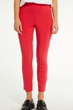 Dámské Legíny Tezenis Printed Capri Bílé Červené | CZ-WY5273984