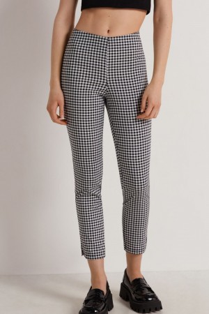 Dámské Legíny Tezenis Printed Capri Černé Bílé | CZ-OU3126405