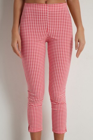 Dámské Legíny Tezenis Printed Capri Červené | CZ-OV5143962