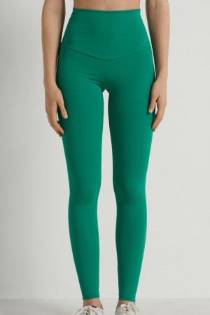 Dámské Legíny Tezenis Shaping Zelene | CZ-RQ7284901