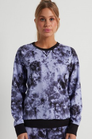 Dámské Mikina Tezenis Long-Sleeve Printed Bavlněné Fialové | CZ-UP6187093