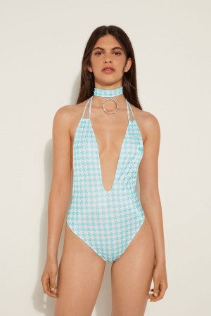 Dámské Plavky Tezenis Sparkling Jewels One-Piece Blankyt Bílé | CZ-WI2046937