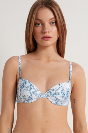 Dámské Podprsenky Tezenis Athens Push-up in Microfiber Světle Blankyt | CZ-PK1562307