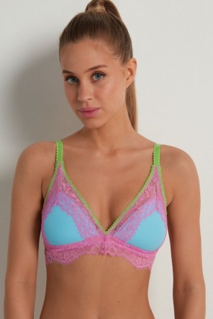 Dámské Podprsenky Tezenis Colors Emotion Havana Triangle Viacfarebný Růžové Zelene Světle Blankyt | CZ-OW2086973