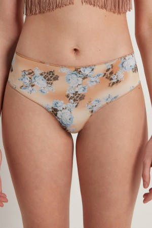 Dámské Podprsenky Tezenis Country Flowerszilian Hipsters Hnědé Leopard | CZ-IX1597823
