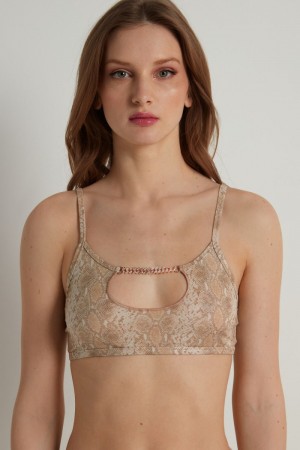 Dámské Podprsenky Tezenis Exotic Snake Top Hadí Kůže | CZ-CQ4812907