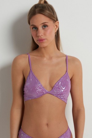 Dámské Podprsenky Tezenis Fluid Violet Triangle Top Fialové | CZ-NS5738942
