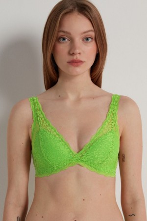 Dámské Podprsenky Tezenis Havana Recycled Krajkové Triangle Zelene | CZ-MC2450397