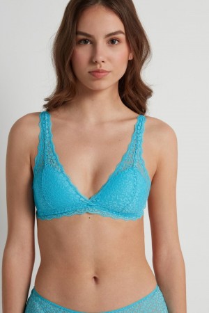 Dámské Podprsenky Tezenis Havana Recycled Krajkové Triangle Světle Blankyt | CZ-NL8537102