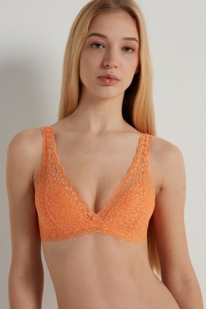 Dámské Podprsenky Tezenis Havana Recycled Krajkové Triangle Oranžové | CZ-IW6438129