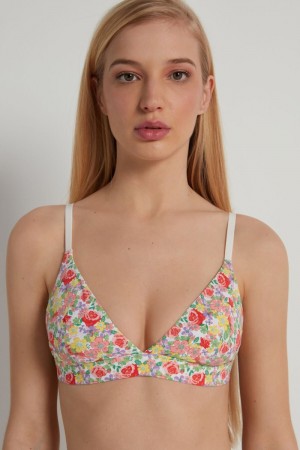 Dámské Podprsenky Tezenis Lisbon Printed Microfiber Triangle Floral Wildflower Print | CZ-OJ4658719