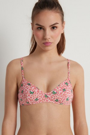 Dámské Podprsenky Tezenis Lisbon Triangle in Printed Bavlněné Spotted Butterfly Print | CZ-XH4230971