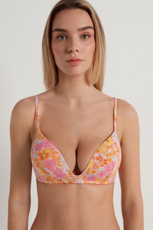 Dámské Podprsenky Tezenis London in Printed Bavlněné Floral Spring Flowers Print | CZ-YG6785903