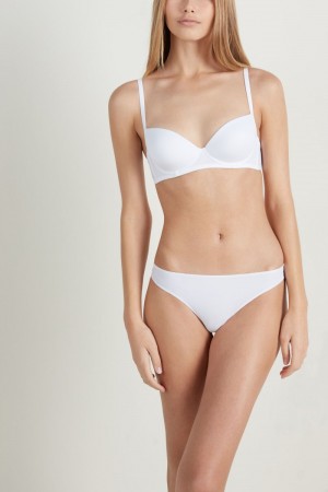 Dámské Podprsenky Tezenis Microfiber Wien Balconette Bílé | CZ-ST6503847
