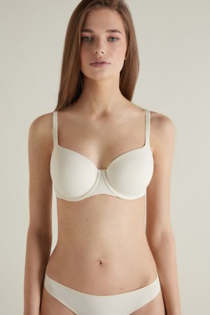 Dámské Podprsenky Tezenis Prague Full Cover Balconette Bílé Bílé Krém | CZ-LU5608327