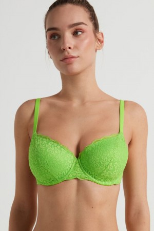Dámské Podprsenky Tezenis Prague Full Cover Recycled Krajkové Balconette Zelene | CZ-CT6190437