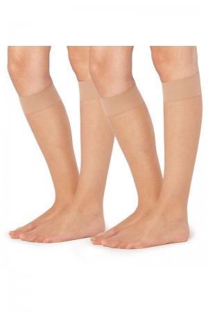Dámské Ponožky Tezenis 2 X 20 Den Appearance Sheer Knee-Highs Béžový | CZ-HY4836205