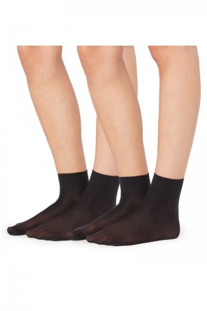 Dámské Ponožky Tezenis 2 X 50 Den Soft Touch Microfiber Černé | CZ-XW7420863