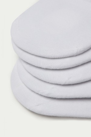 Dámské Ponožky Tezenis 5 X Bavlněné No-Show Bílé | CZ-VE7249053