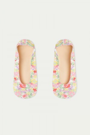 Dámské Ponožky Tezenis Fancy Bavlněné Shoe Liners Bílé | CZ-HD9426310